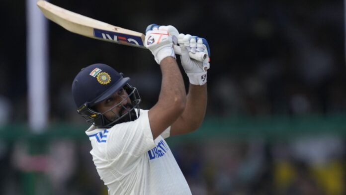 Rohit hit 2 sixes in the first two balls of his innings, did this for the first time in his Test career.
