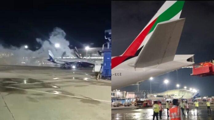 The plane was about to go from India to Dubai, suddenly smoke started coming out, this is the case of this airport
