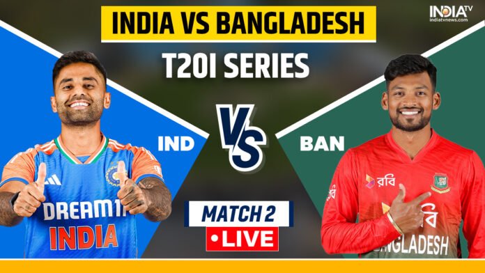 IND vs BAN 2nd T20I Live: Team India has a chance to win the series in Delhi
