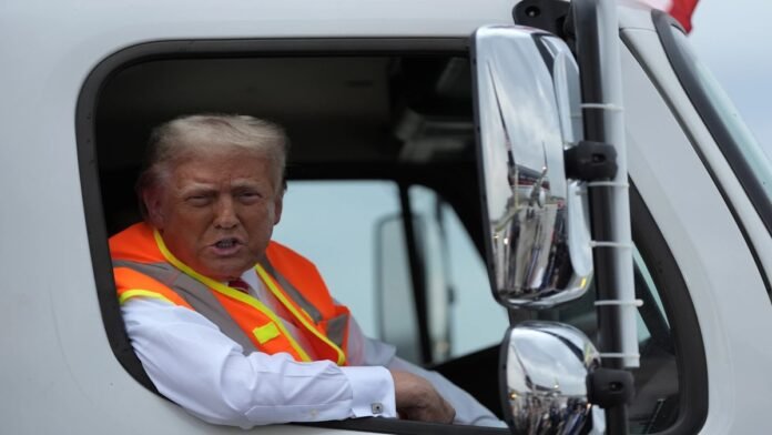 US Election: Donald Trump responded to Biden by driving a garbage truck, know what he said also
