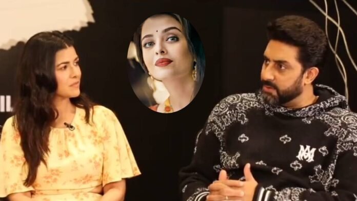 When Abhishek Bachchan did not get tired of praising Aishwarya in front of Nimrat Kaur, the actress kept looking at her without blinking.
