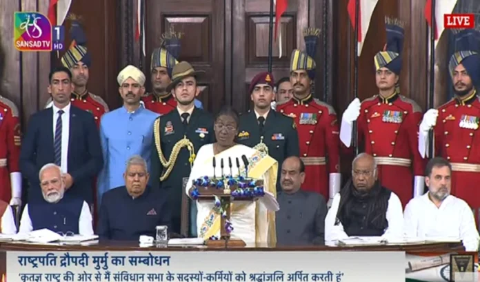 Constitution Day: President Murmu addressed the Parliament, released the first Sanskrit copy of the 'Constitution'
