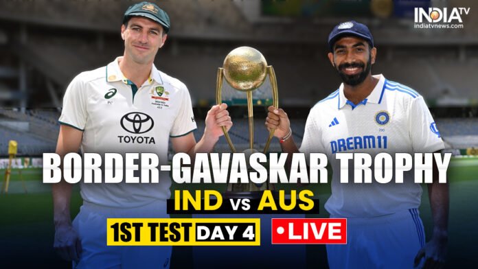 IND vs AUS LIVE Score, 1st Test Day 4: Australia is in danger of defeat, Team India 7 wickets away from victory
