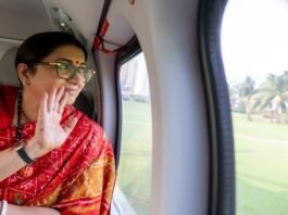 Smriti Irani leaves on tour to 4 countries to promote book on PM Modi
