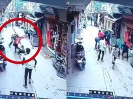 Faridabad: First threatened, then chased in the middle of the road and stabbed him to death, sensational incident captured in CCTV
