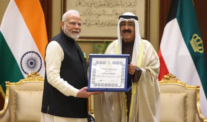 PM Modi honored with Kuwait's highest honor 'The Order of Mubarak Al Kabir'
