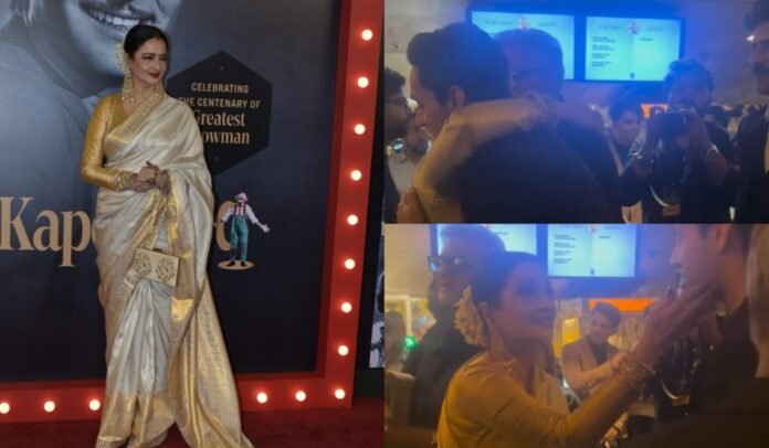 Rekha was seen loving Amitabh Bachchan's grandson, hugged Agastya, beautiful video went viral
